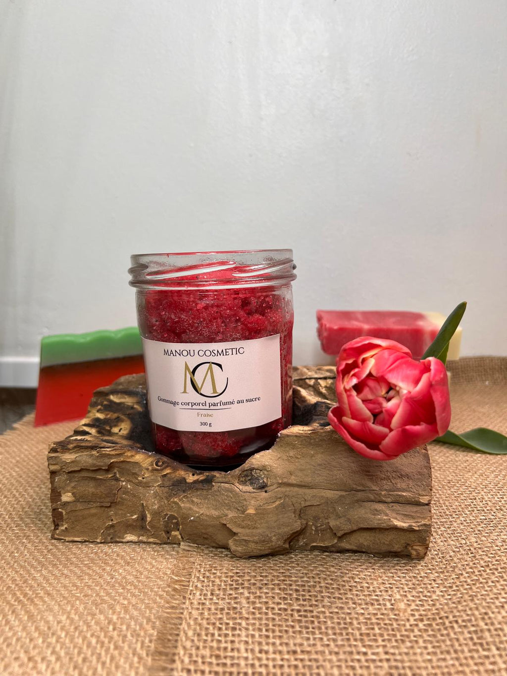 Gommage Corporel au Sucre - Fraise  (300g)