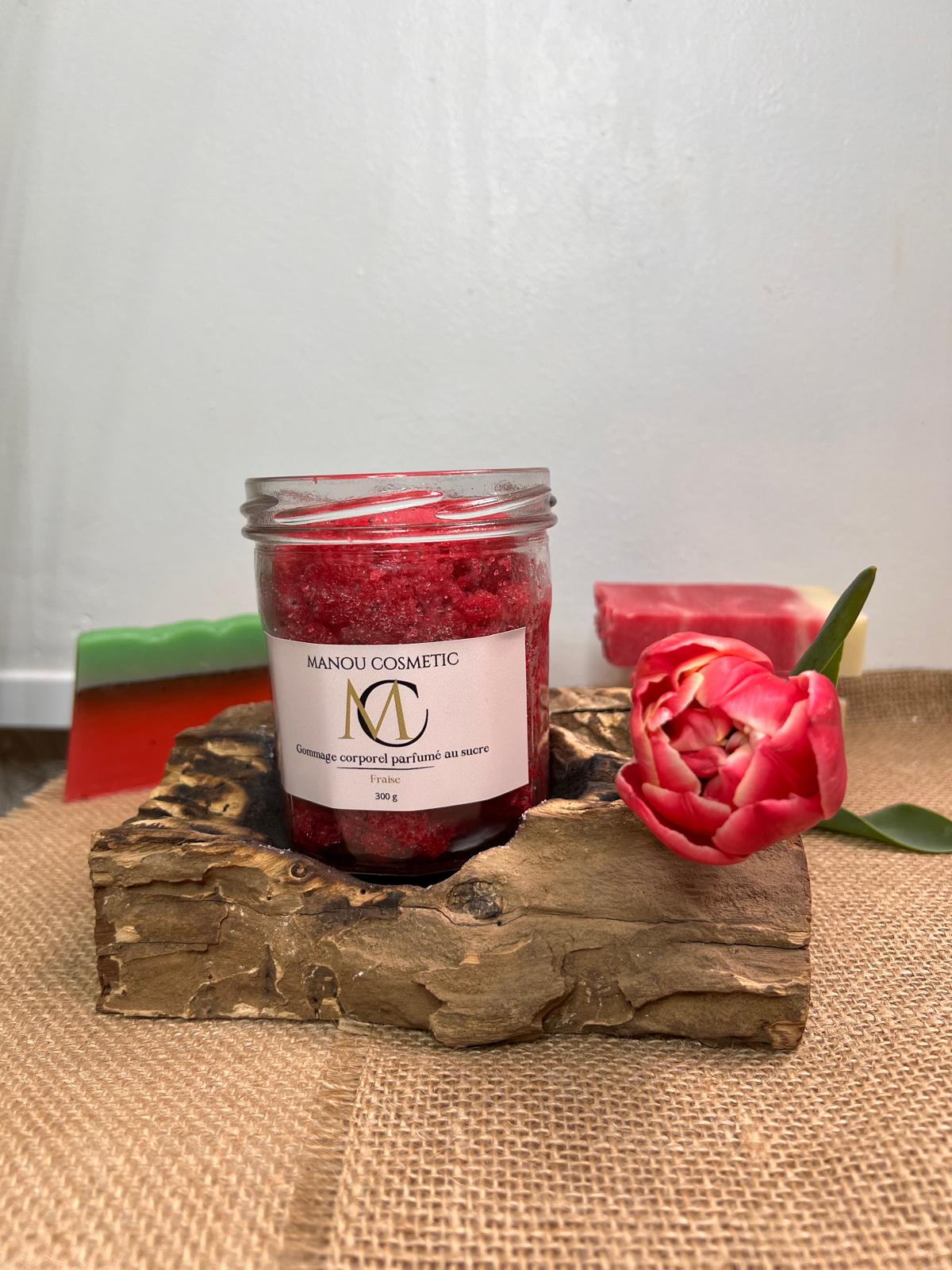 Gommage Corporel au Sucre - Fraise  (300g)