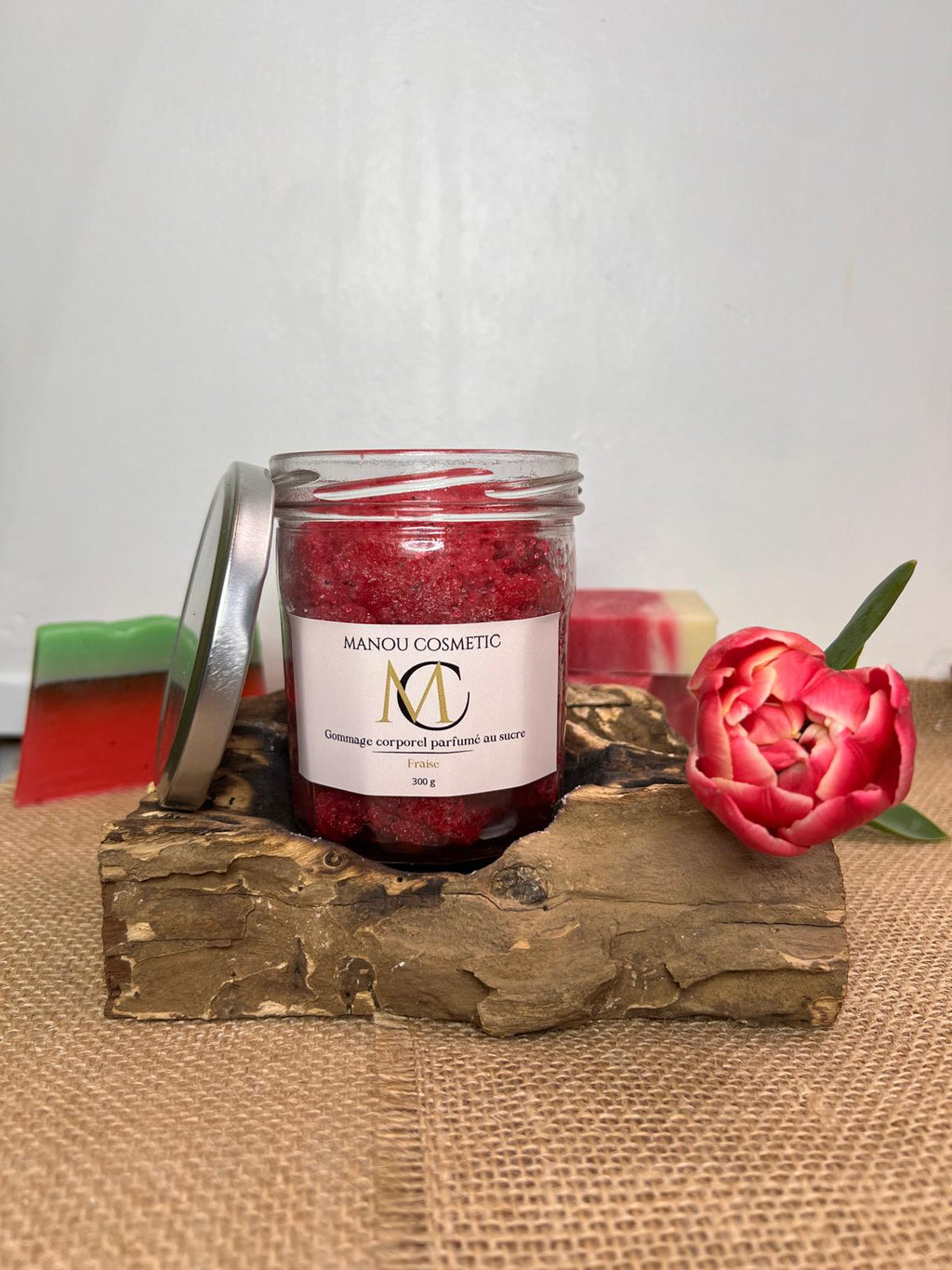 Gommage Corporel au Sucre - Fraise  (300g)